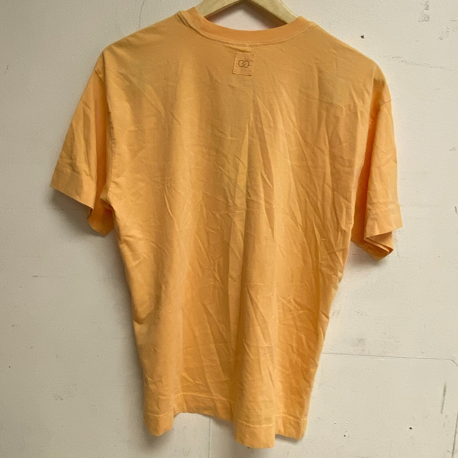 Calia Oversized Everyday Short Sleeve Tee Sunrise Orange Solid Trendy WAX31292