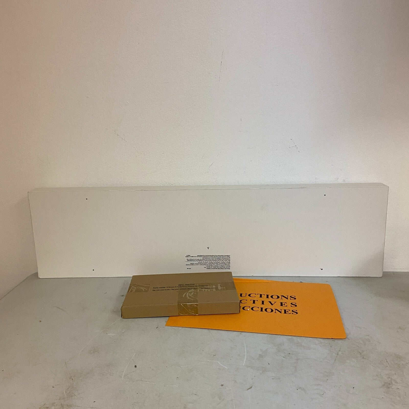 allen + roth 36in Shelf White Finish 36in x 9.5in x 7.75in