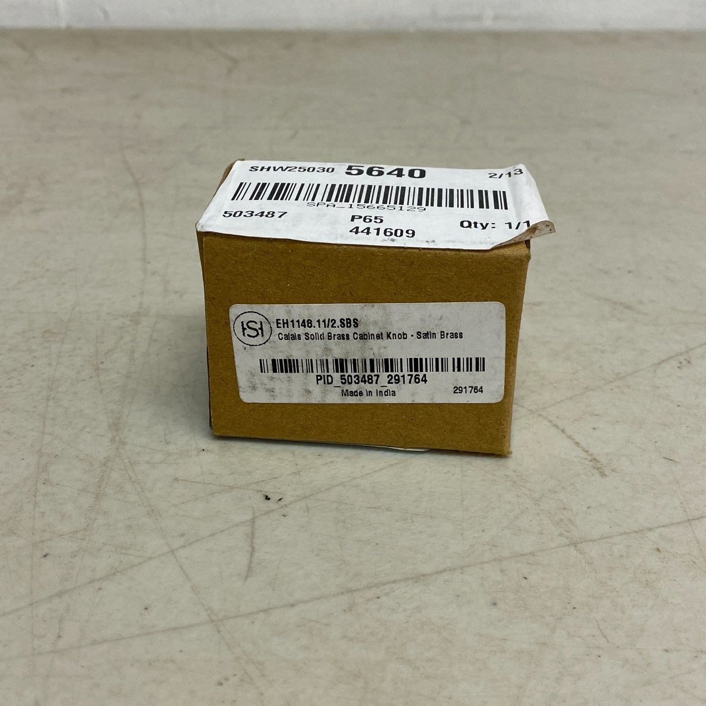 Signature Hardware Calais Solid Brass Cabinet Knob Satin Brass SH287753