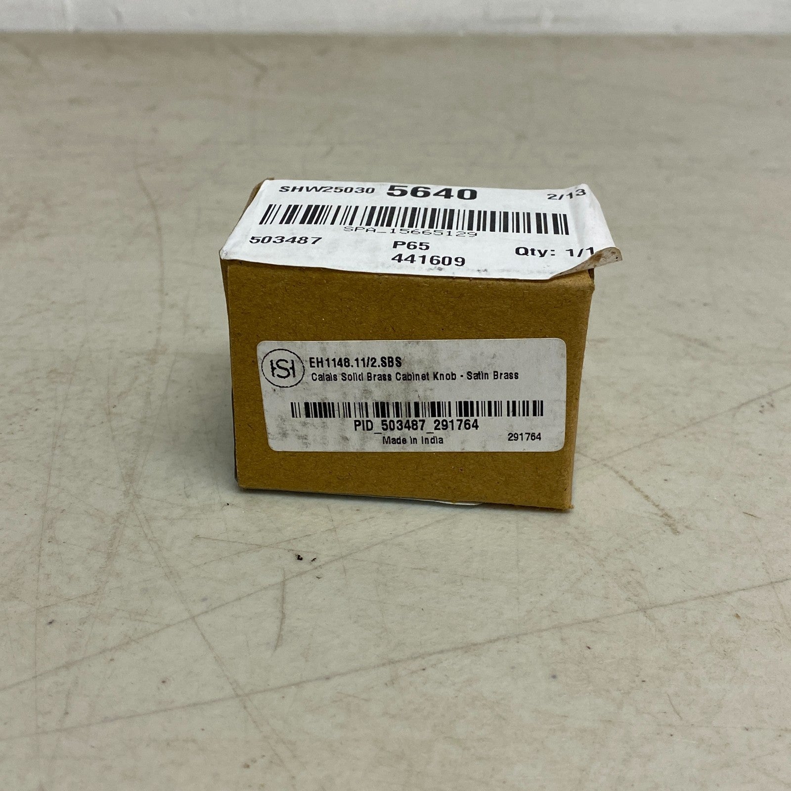 Signature Hardware Calais Solid Brass Cabinet Knob Satin Brass SH287753