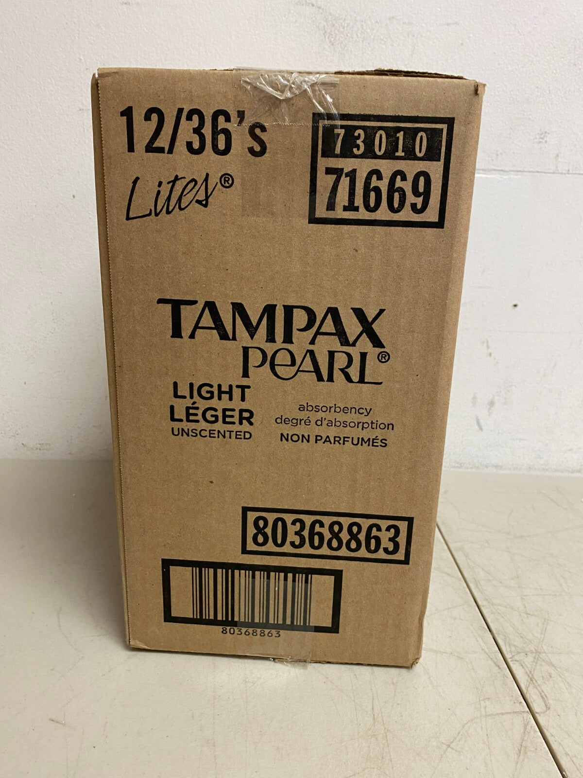 Tampax Pearl Lite's Light Flow Unscented Tampons 12 Packs of 36 (432 Count)