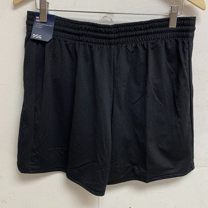 DSG Women's 7â RISE Mesh Shorts with Pockets Pure Black Relaxed Fit DAW39137M