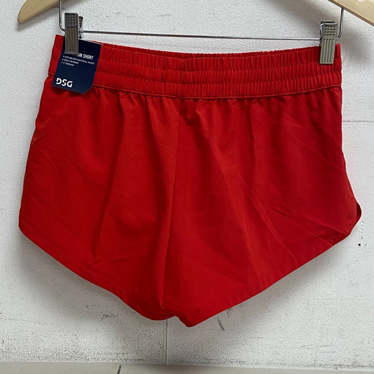DSG Women's Mid Rise Stride Run Short Red Spark Pull On DAW39320AZ BRAND NEW