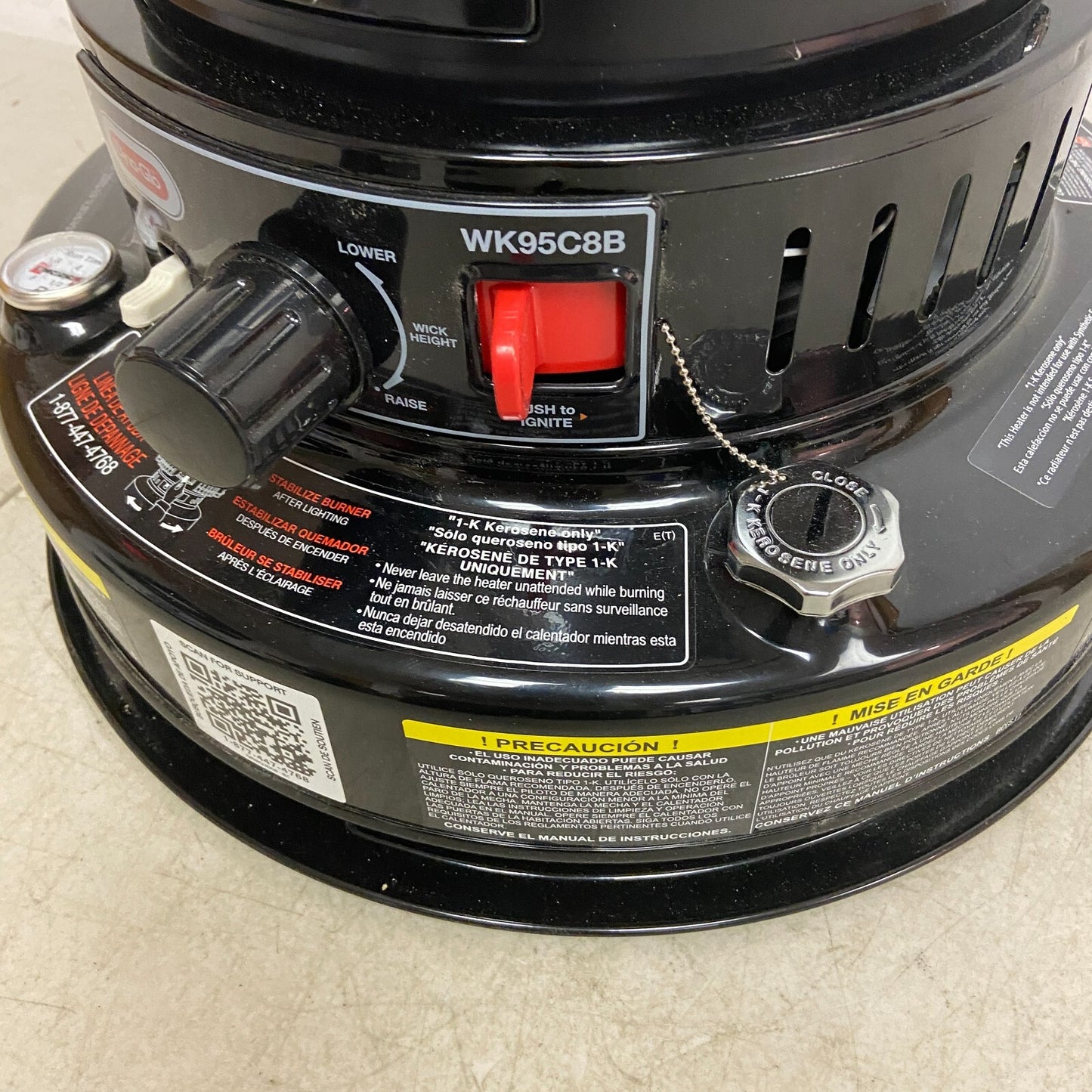 Dyna-Glo WK95C8B 23800 BTU Indoor Portable Kerosene Convection Heater