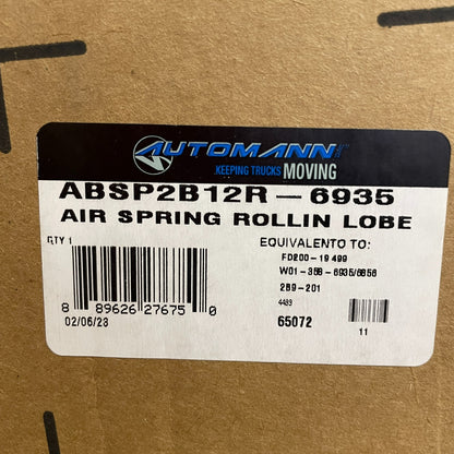 Automann ABSP2B12R-6935 Air Spring Double-Convoluted Load Axle Suspension