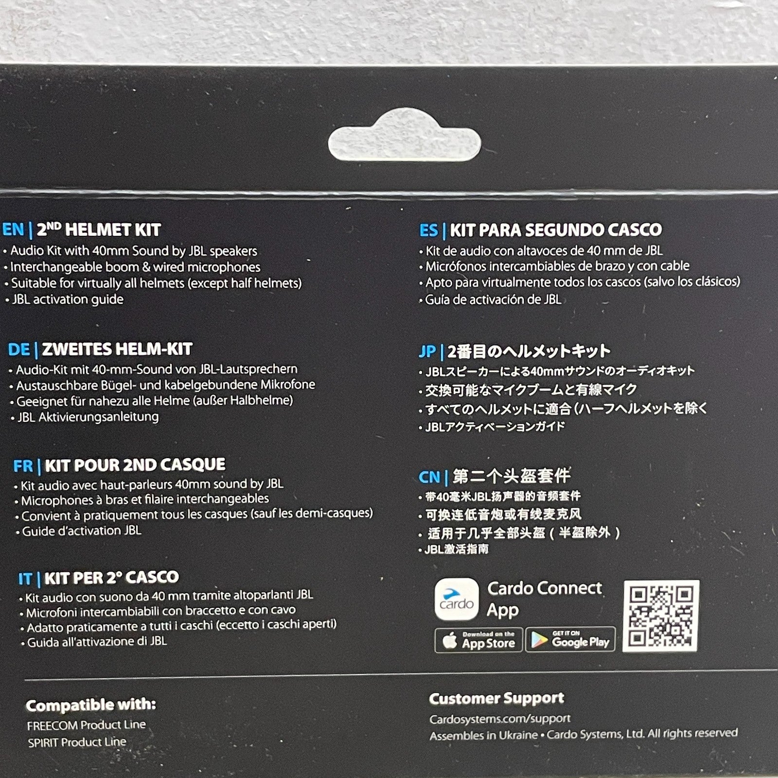 Cardo FREECOM-X/Spirit 2nd Helmet JBL Kit Speakers & Mic Communication Systems