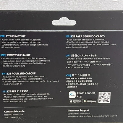 Cardo FREECOM-X/Spirit 2nd Helmet JBL Kit Speakers & Mic Communication Systems