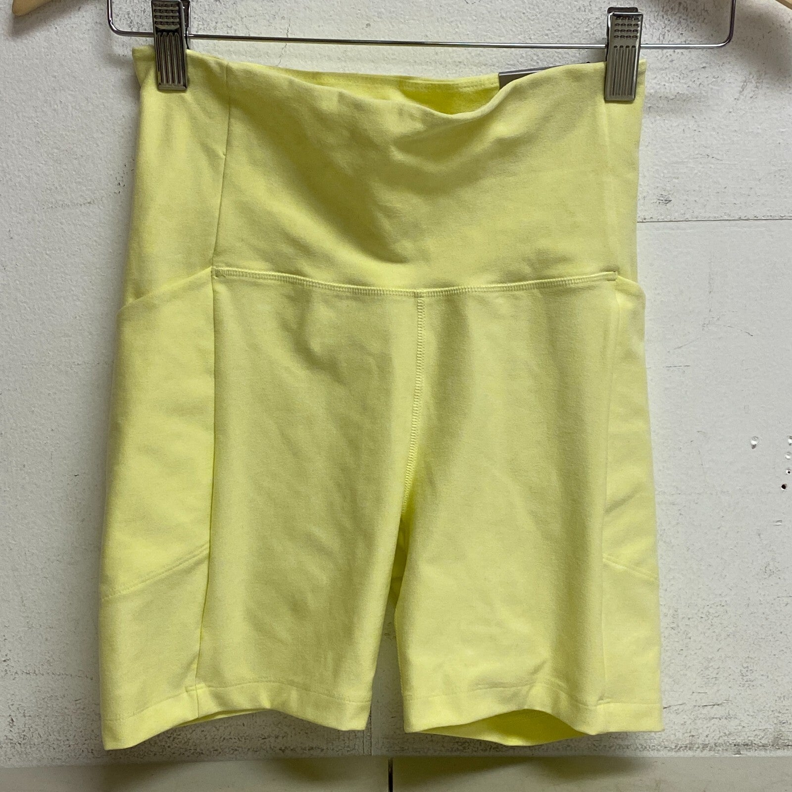 CALIA Women's Lustra Lux Lemon Sorbet Heather High Rise Pocket 5" Bike Short