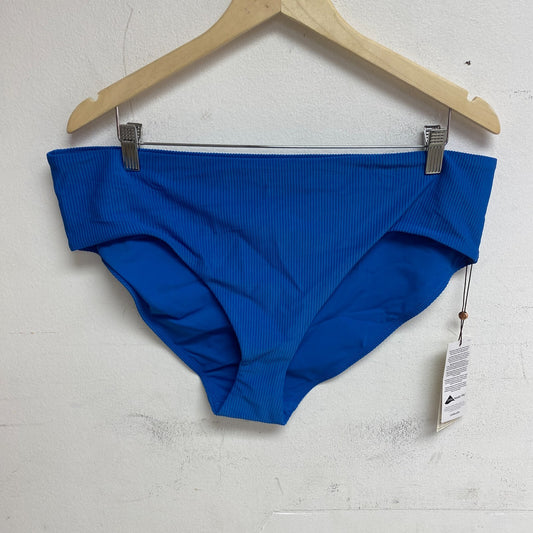CALIA Women's Mid Rise Bikini Novelty Swim Bottoms Royal Blue WSA23403R New!