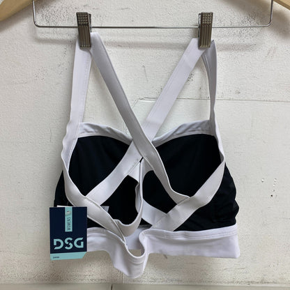 DSG Womens Maxine Swim Top Pure Black/White Solid Swim Trendy DSW2979N