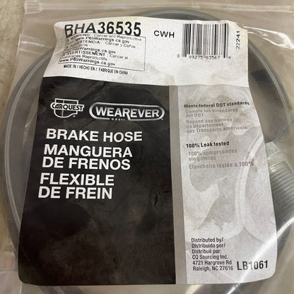 Carquest Wearever BHA36535 Brake Hydraulic Hose Assembly 28.5″ EPDM Rubber Line