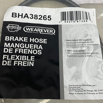Carquest Wearever Brake Hose Assembly w Banjo & Copper Washers Front BHA38265