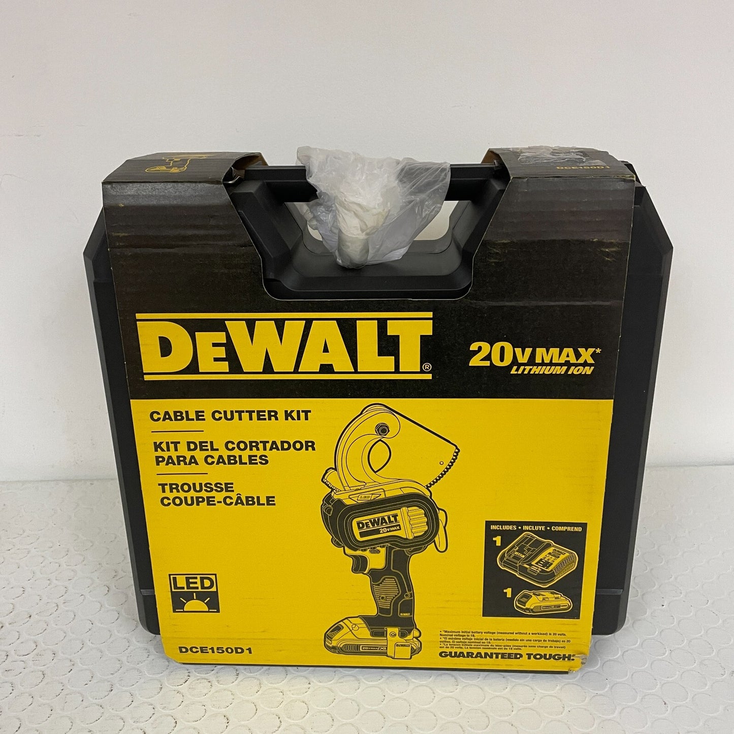 DeWALT DCE150D1 20V MAX Heavy Duty Cordless LED Cable Cutting Tool Kit