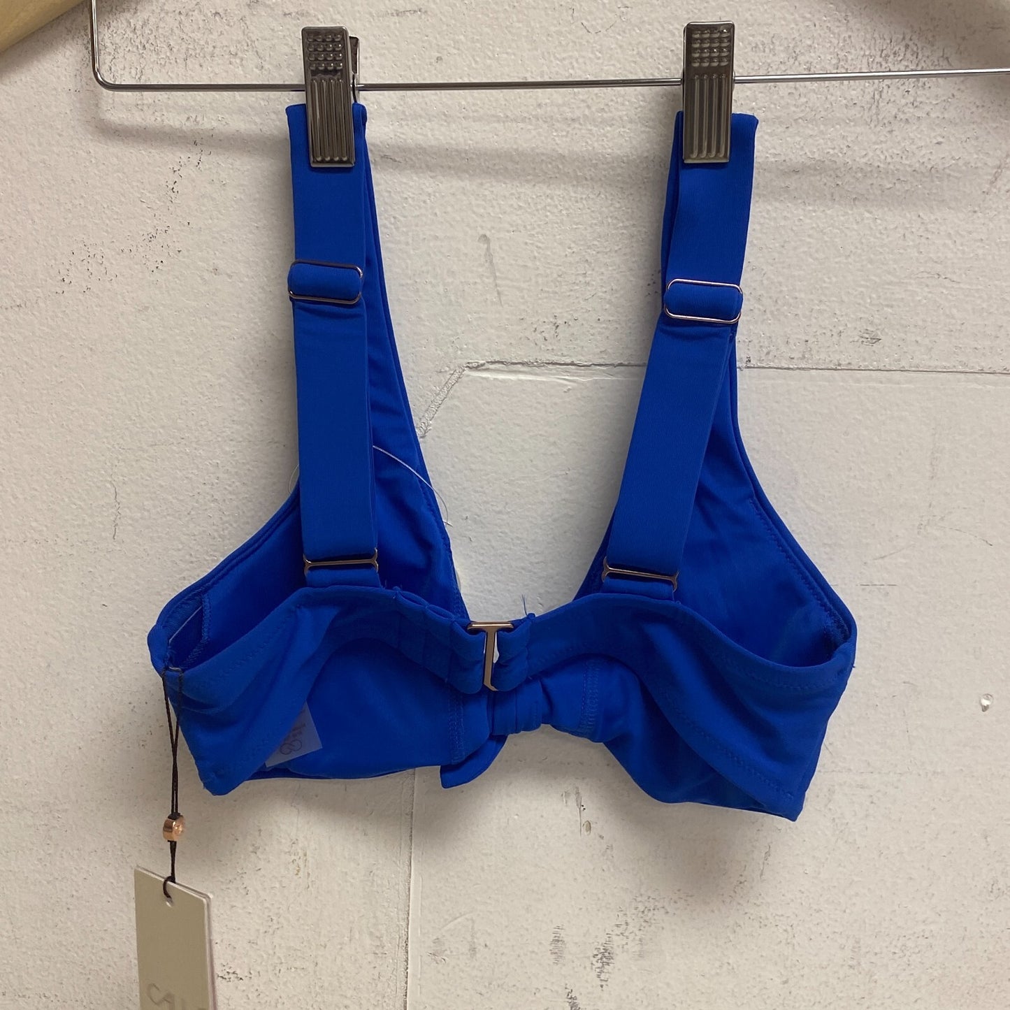 Calia Women's Tie Front Swim Bikini Top Bright Blue WSA22200  BRAND NEW