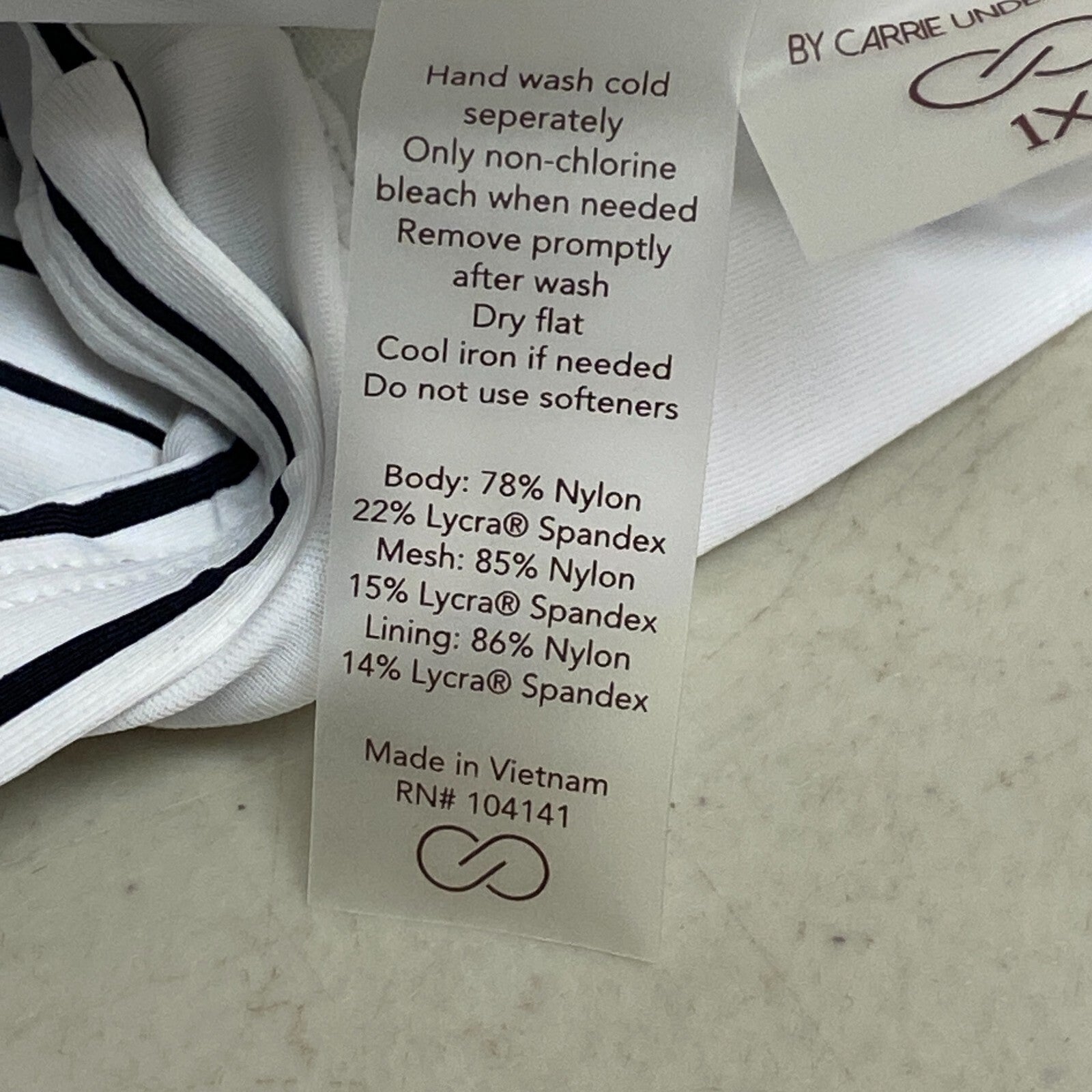 Calia Women's Cross Back Bikini Top Simple Stripe White WSA20210PRTXWP