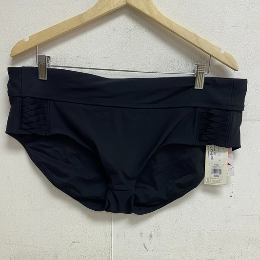 Calia Womens Weave mid rise Boy Short Pure Black swim Solid Trendy WSA20401