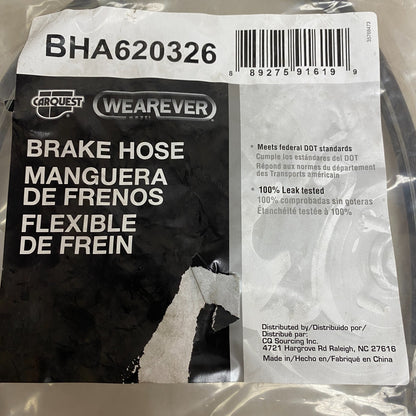 CARQUEST Brake Hydraulic Hose Black EPDM Rubber Model BHA620326