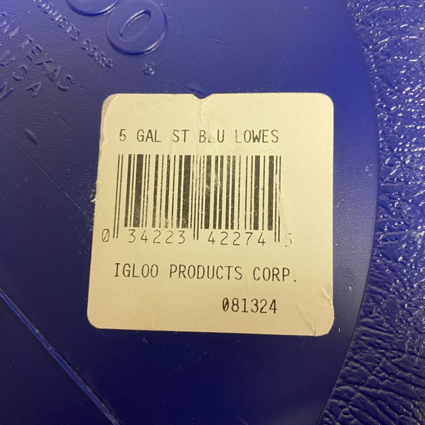 Lowe's Igloo 5 Gallon Beverage Cooler in Blue (Model #: 081324) Brand New!!