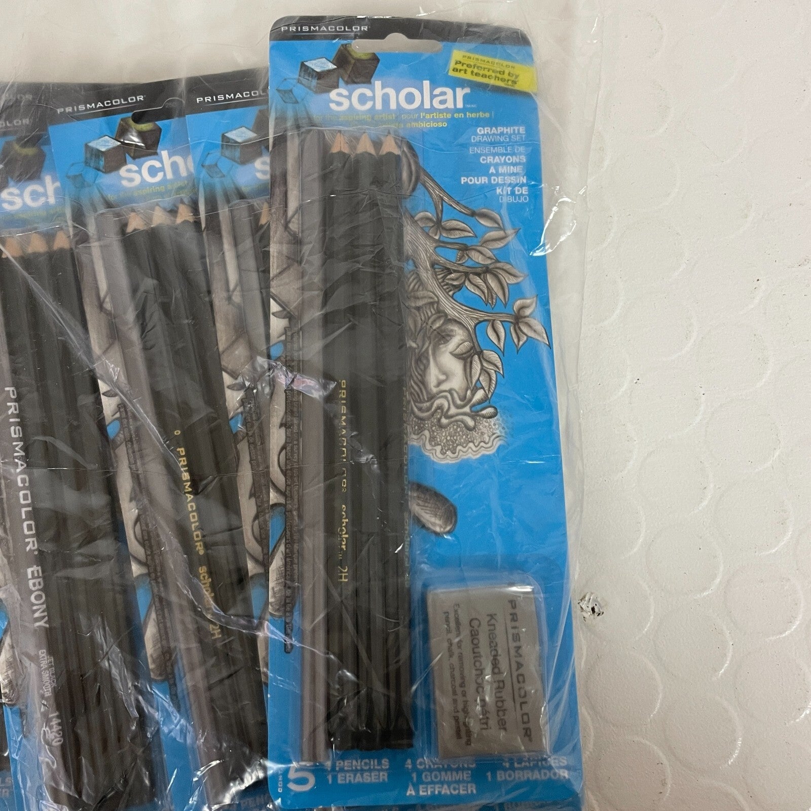 Prismacolor Scholar Graphite Pencil Drawing Set 6 Packs- 24 Pencils & 6 Eraser