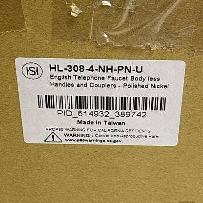 Signature Hardware ENGLISH TELEPHONE FAUCET BODY LESS HANDLES AND COUPLERS