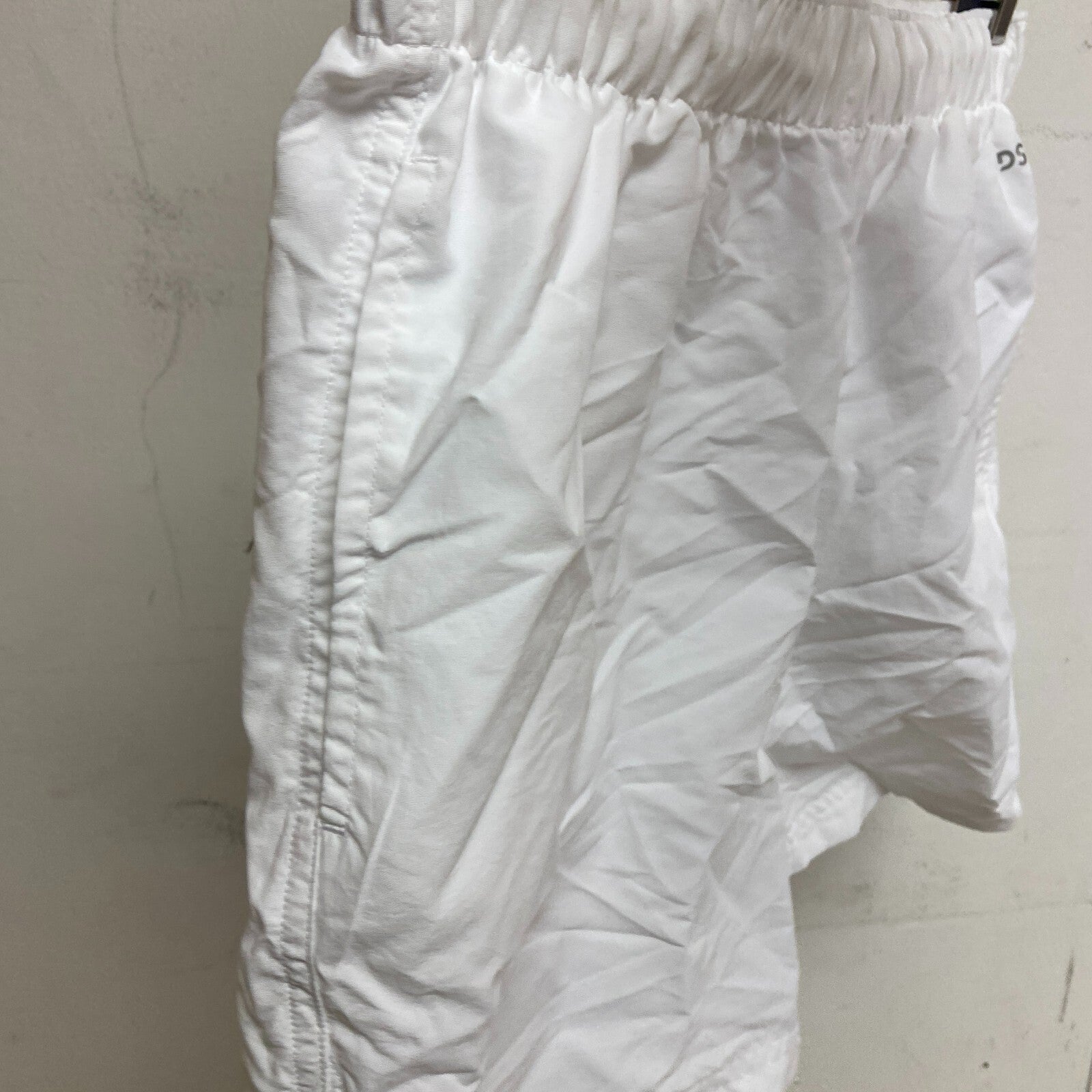 DSG Women's Notched Woven Shorts Pure White Solid  DAW13108