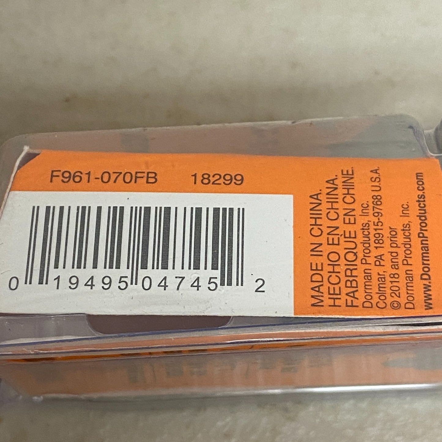 Dorman 961‑070 Rivet‑Screw Push‑Pin Retainer ½″ Hole, 1″ Head 90″ Length