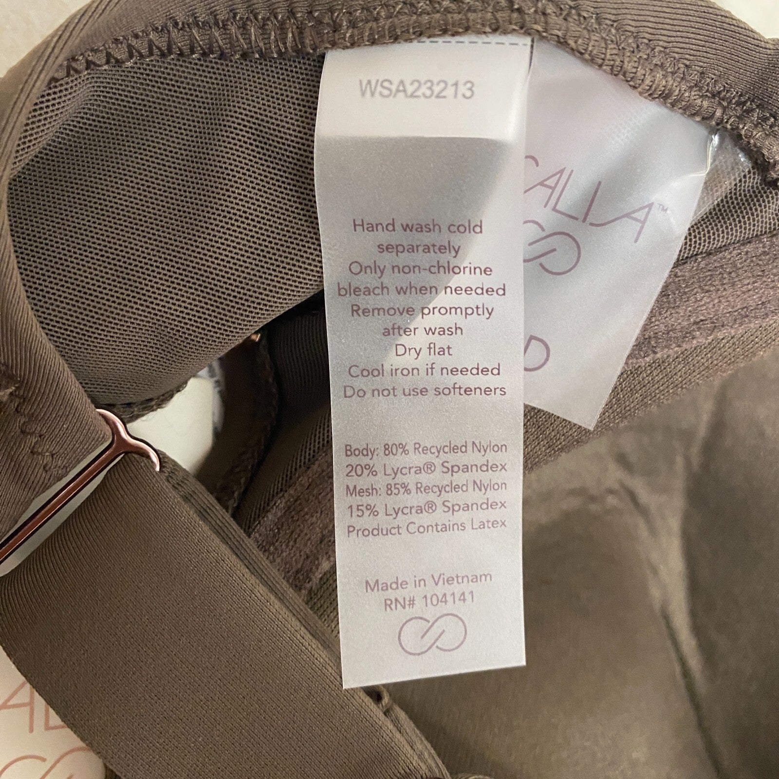 Calia Women's Underwire Bikini Top Coffee Grounds WSA23213 Brand New!