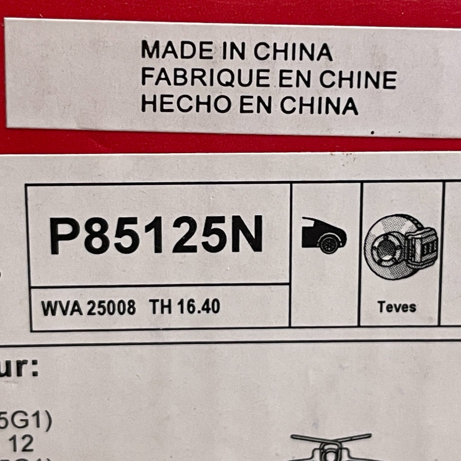 Brembo P85125N Premium Ceramic Rear Brake Pads OE 5Q0698451N Audi VW