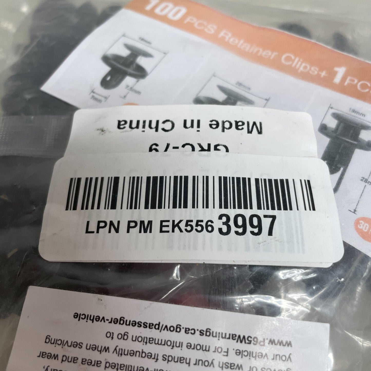 GOOACC 100PCS Push Type Retainer Clip Set for Toyota Lexus 6.5mm 9mm w Remover