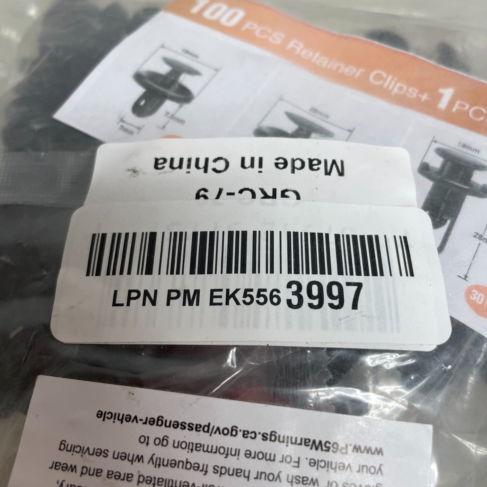 GOOACC 100PCS Push Type Retainer Clip Set for Toyota Lexus 6.5mm 9mm w Remover