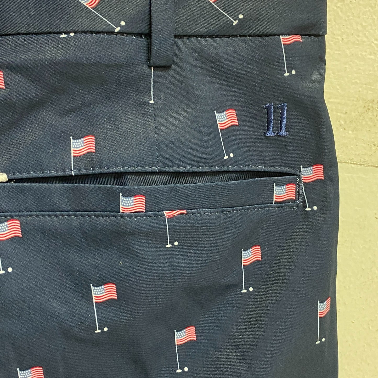 Walter Hagan Men P11 USA Tee Flag Print Short Tee Flag Navy flag print MGA14184