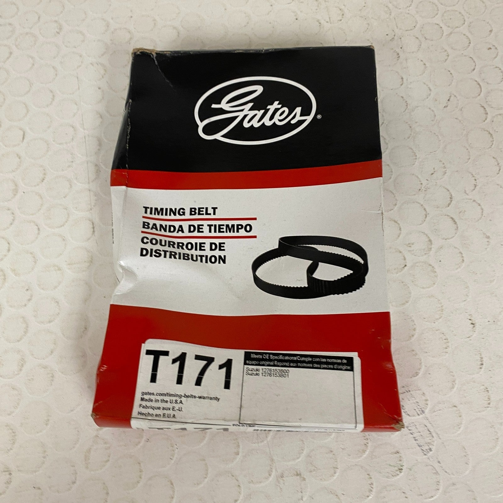 Gates T171 Premium Automotive Timing Belt 0.375in x 1in 119-Tooth