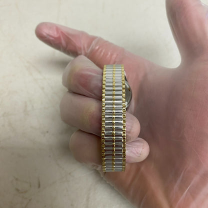 Armitron Watch Japan Quartz Women Dual Tone Gold Plated Stretch Steel 75/5420TTG