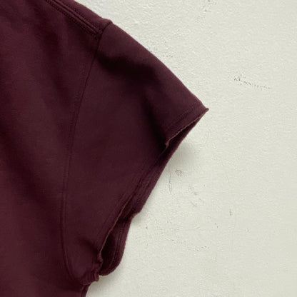 DSG X TWITCH + ALLISON Womens Cinched Short Sleeve Fleece Top Wine Tasting BOSSW