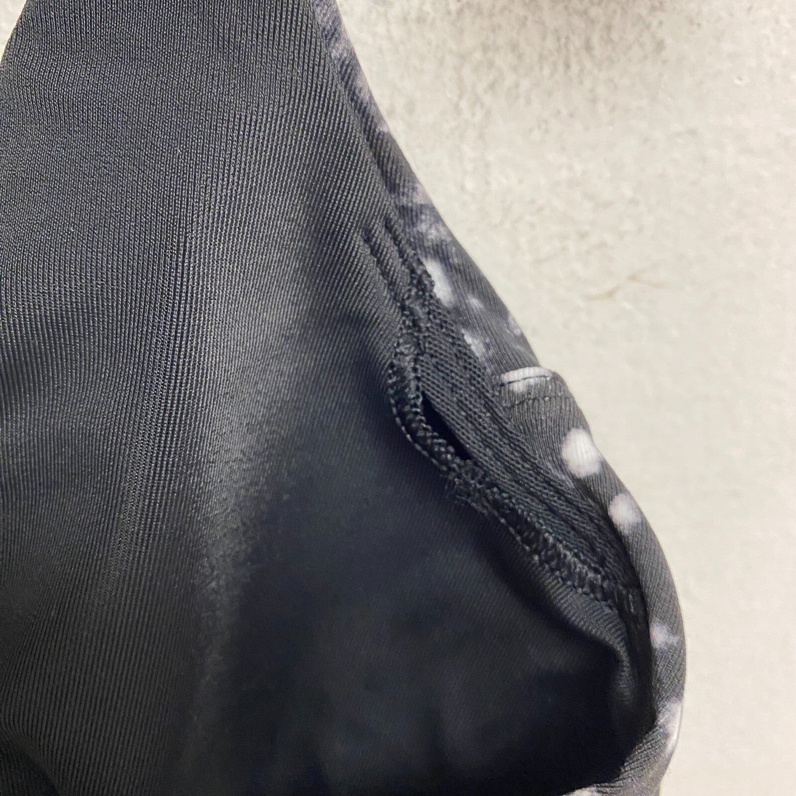 Calia Women's Strappy Racerback Bikini Top Deep Sea Dots Pure Black WSA23223PRT