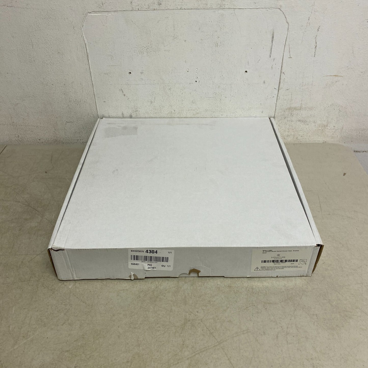 Signature Hardware 16" Beveled Square Rainfall Shower Head - Brushed Nickel