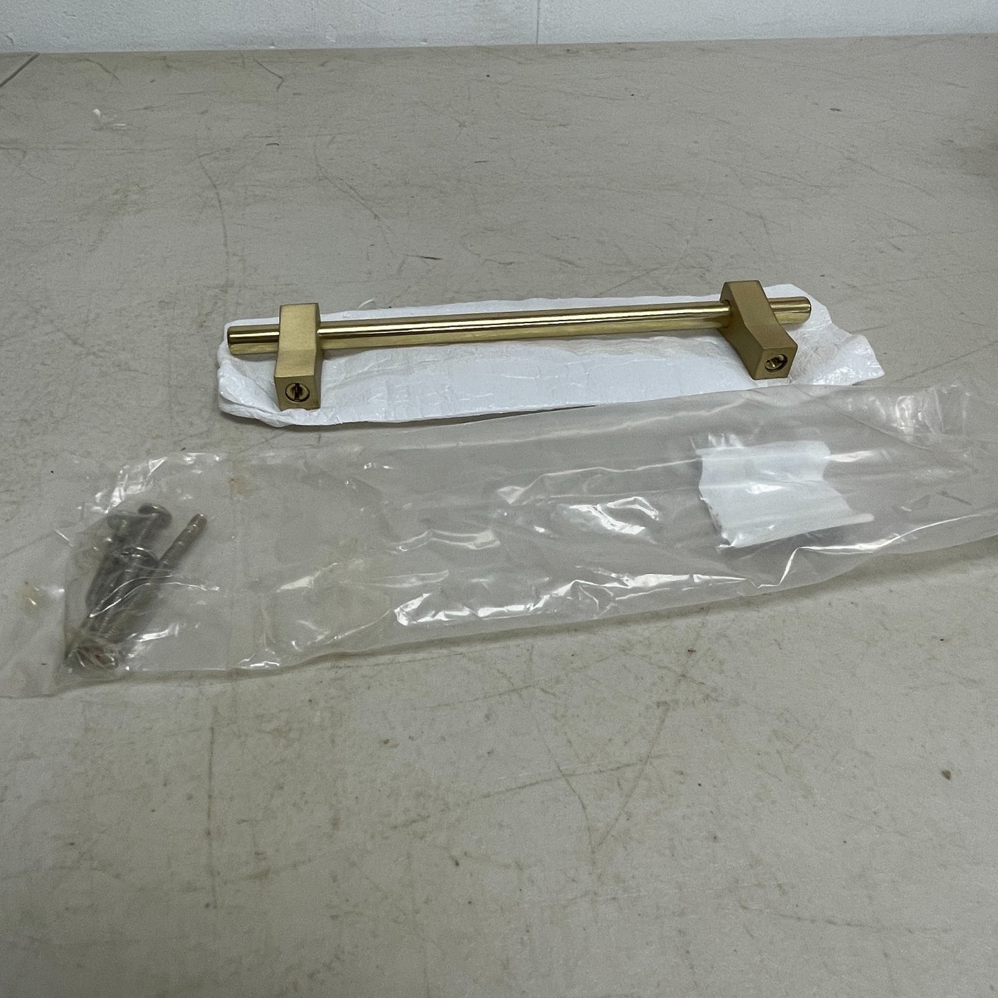 Signature Hardware 6-5/16" Odion Solid Brass Cabinet Pull Satin Brass/Polished