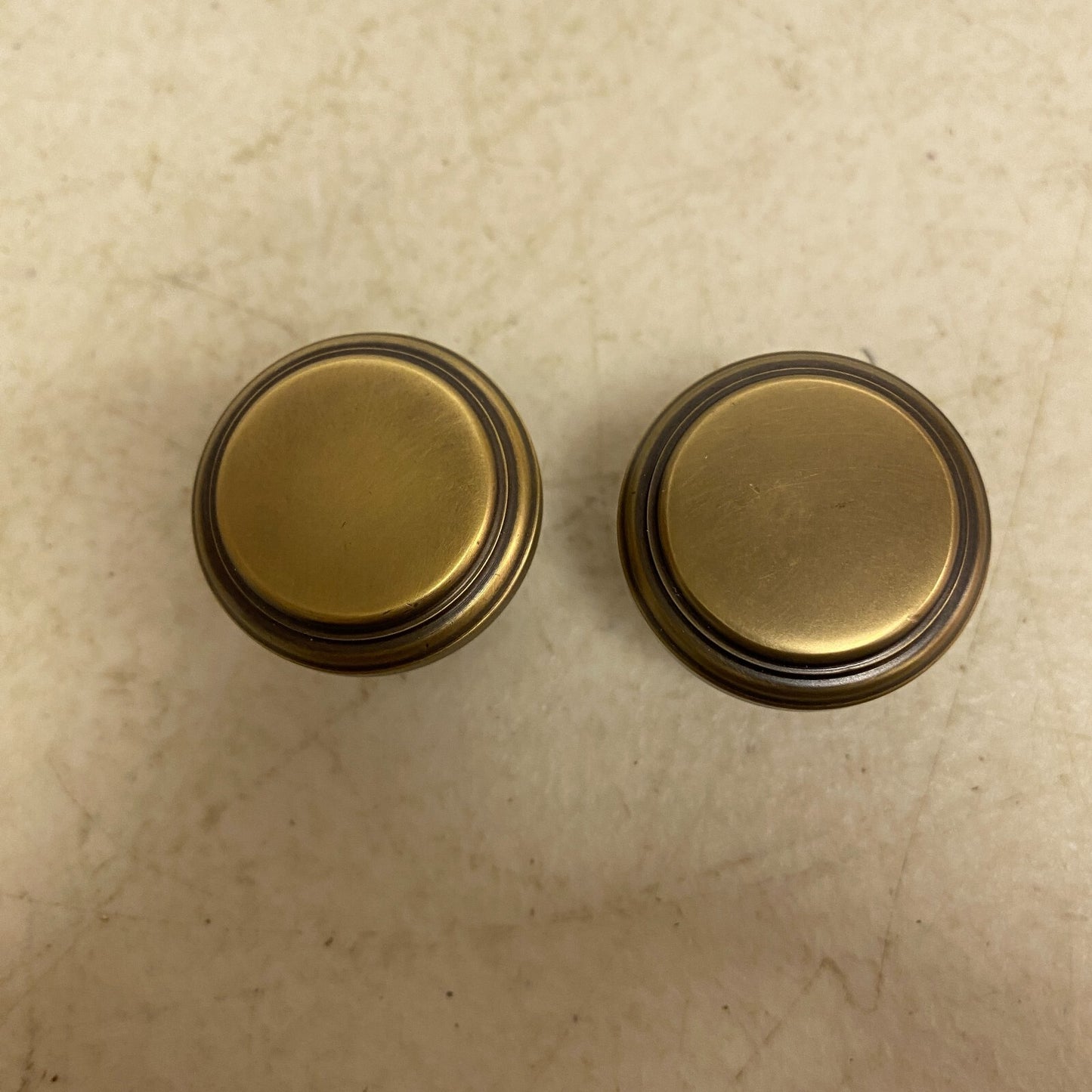 Signature Hardware Ardell Brass Round Cabinet Knob - Antique Brass - 2 pack