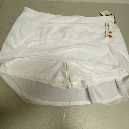 CALIA Women's Tulip Hem Skort Pure White Solid Relaxed fit Journey WAX12237