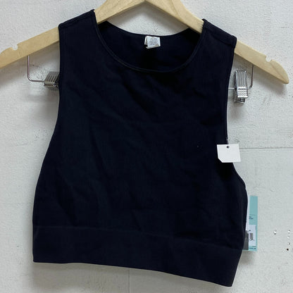 DSG Womens Highneck Brami Shirt Pure Black Sleeveless Solid Racerback DAW12710