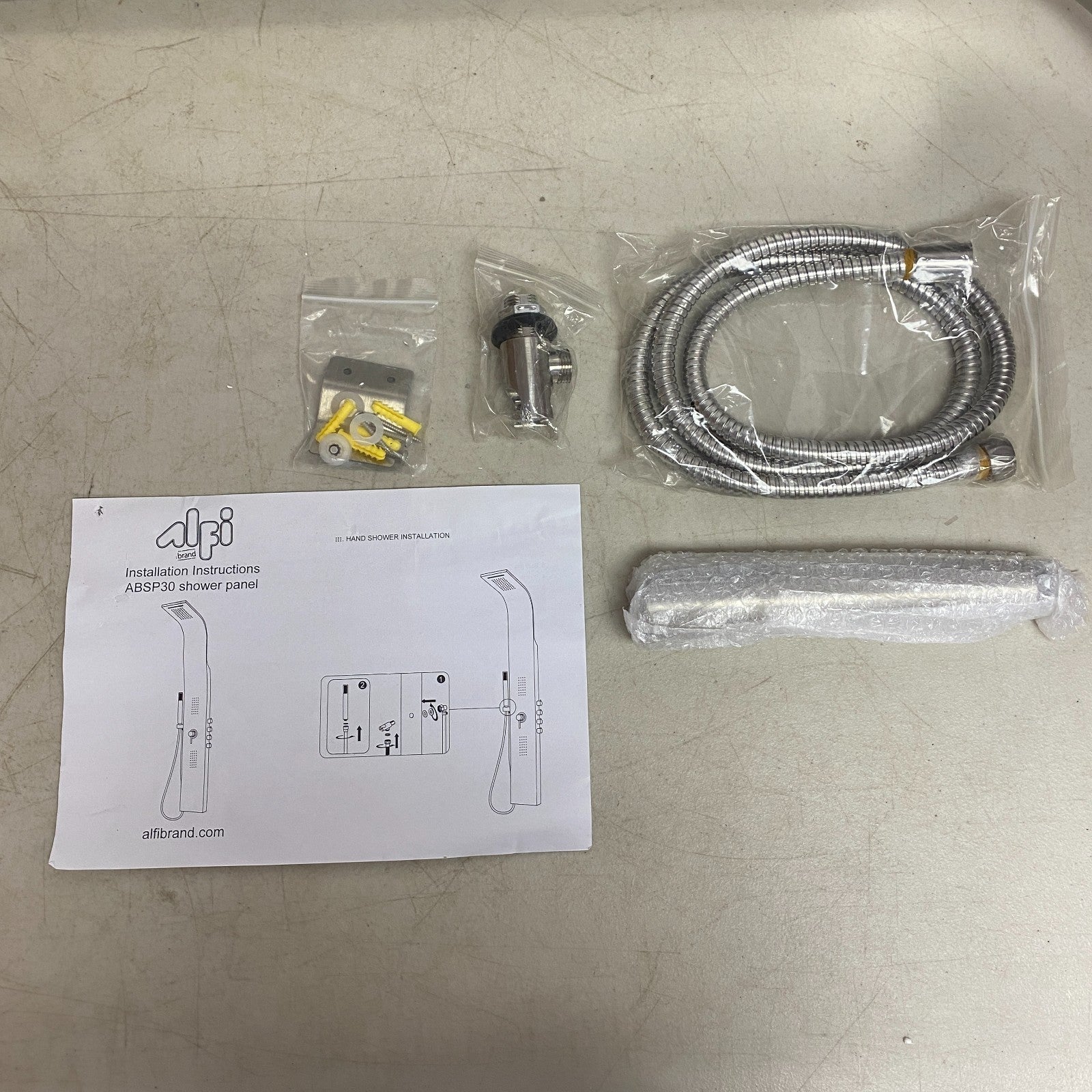 ALFI brand ABSP20 Alfi Trade Pressure Balanced Shower Panel - Stainless Steel