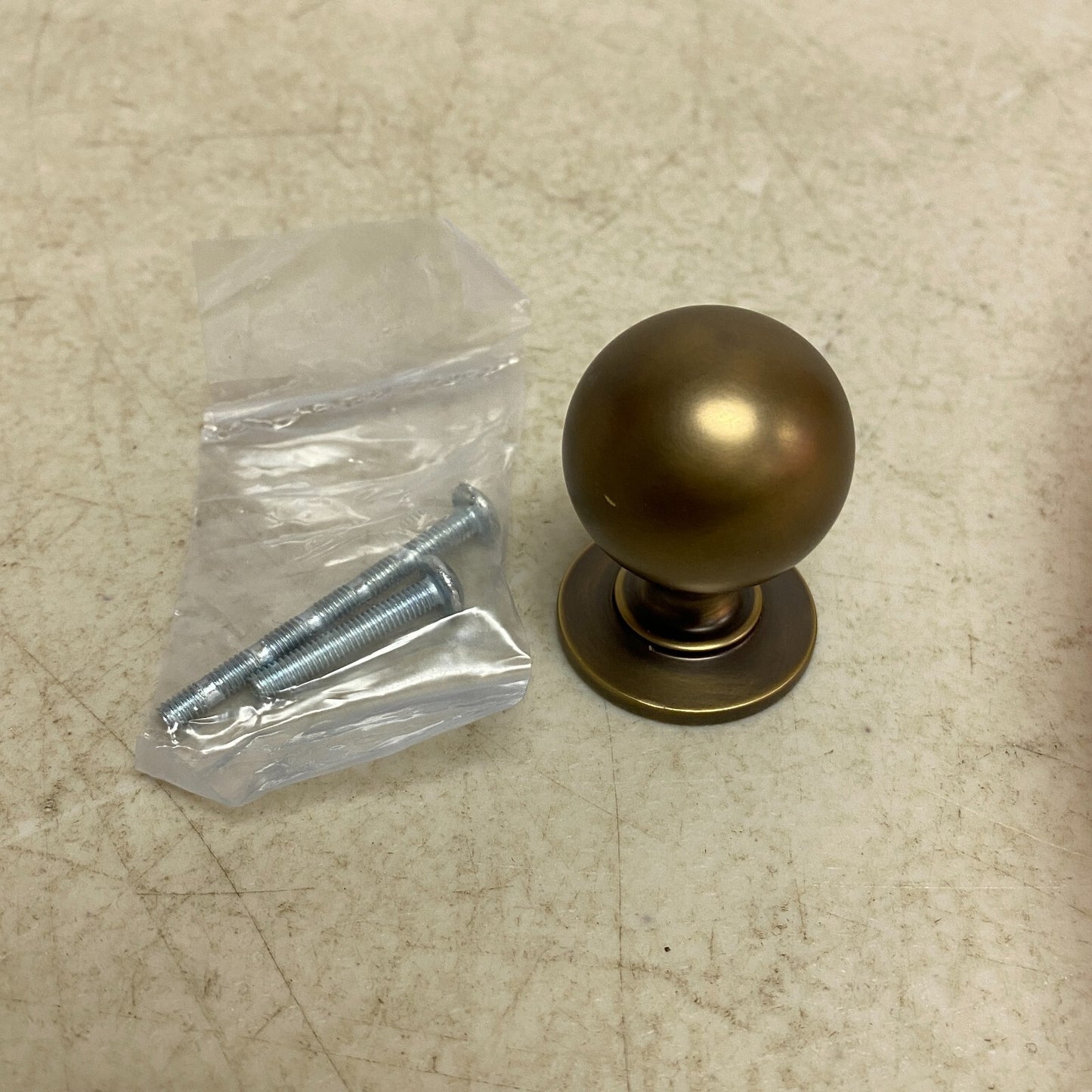 Signature Hardware 1-1/4" Rodino Solid Brass Round Cabinet Knob - Antique Brass