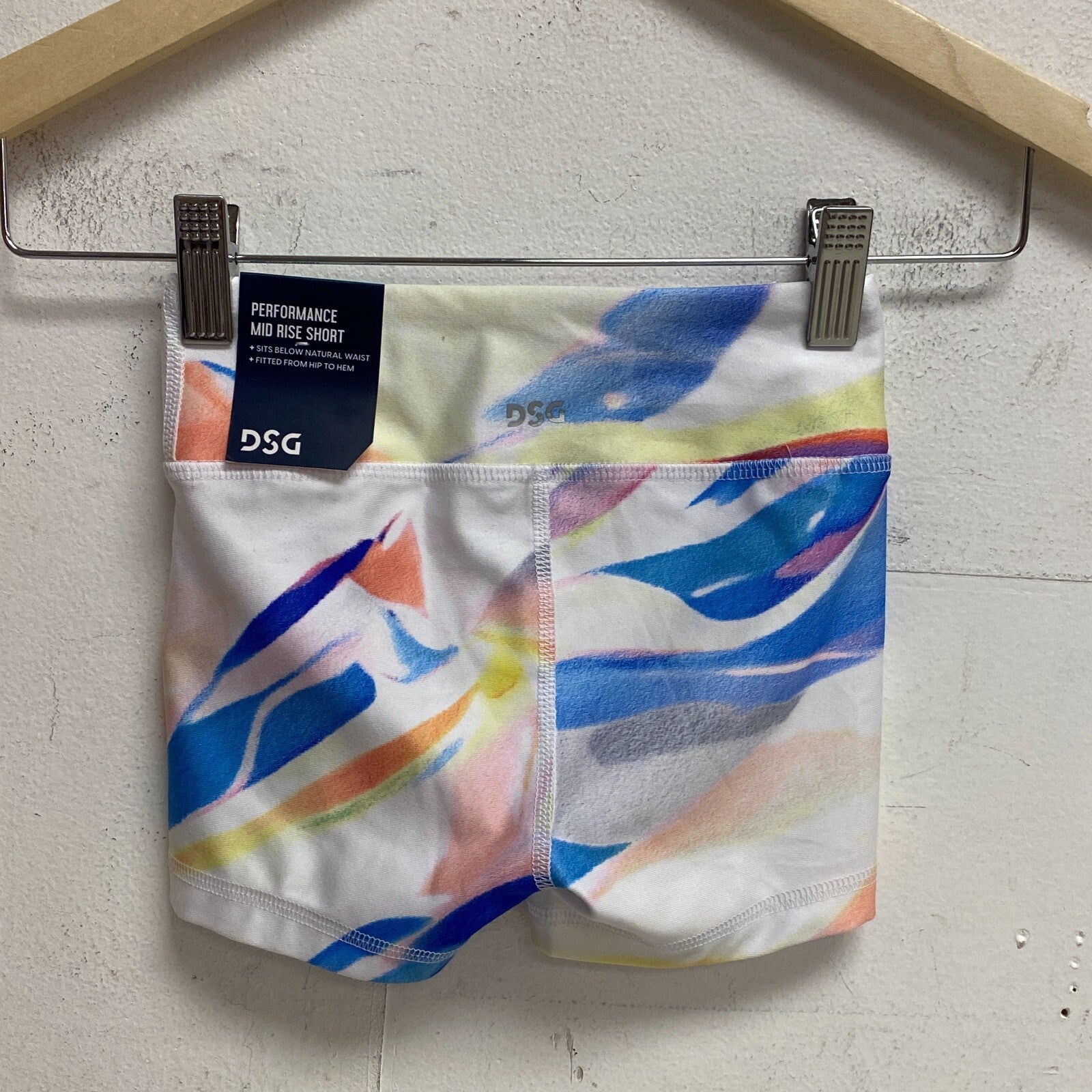 DSG Girls' 3â Performance Mid Rise Shortie Summer Watercolor DAG12103PRTXG