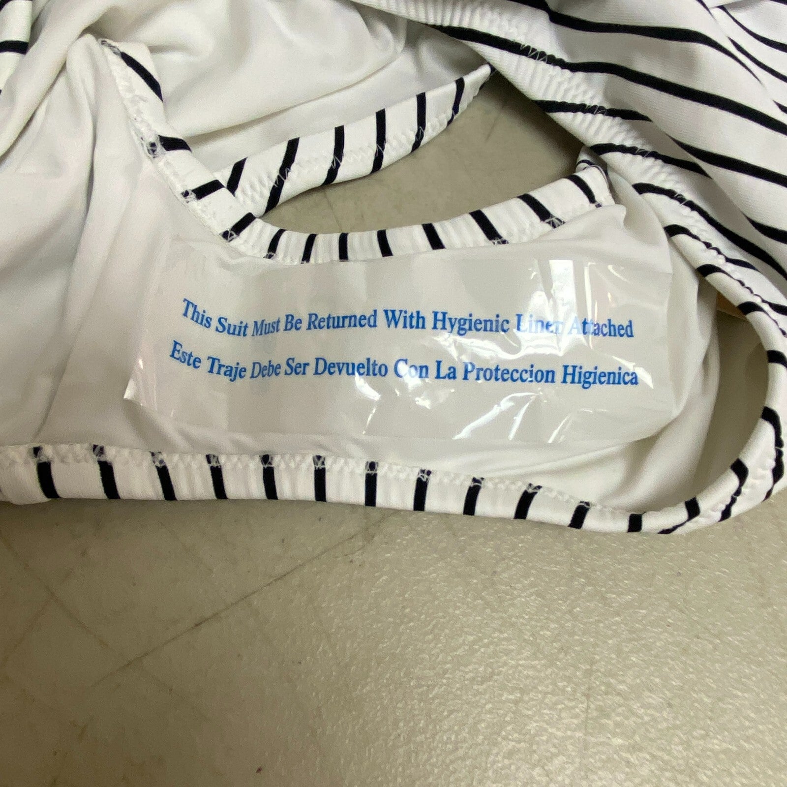 Calia Womens Cross Front HW Bottom Simple Stripe Black/ White WSA21403PRTXWP