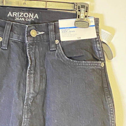 Arizona Curvy Mom Straight Ankle Fit Leg Jeans Women's Size 3 Color Black *NWT