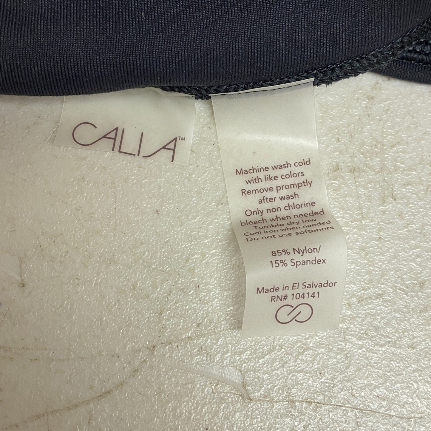 CALIA Women's Essential High Rise Capris Mid-Calf Length Pure Black WAX12151