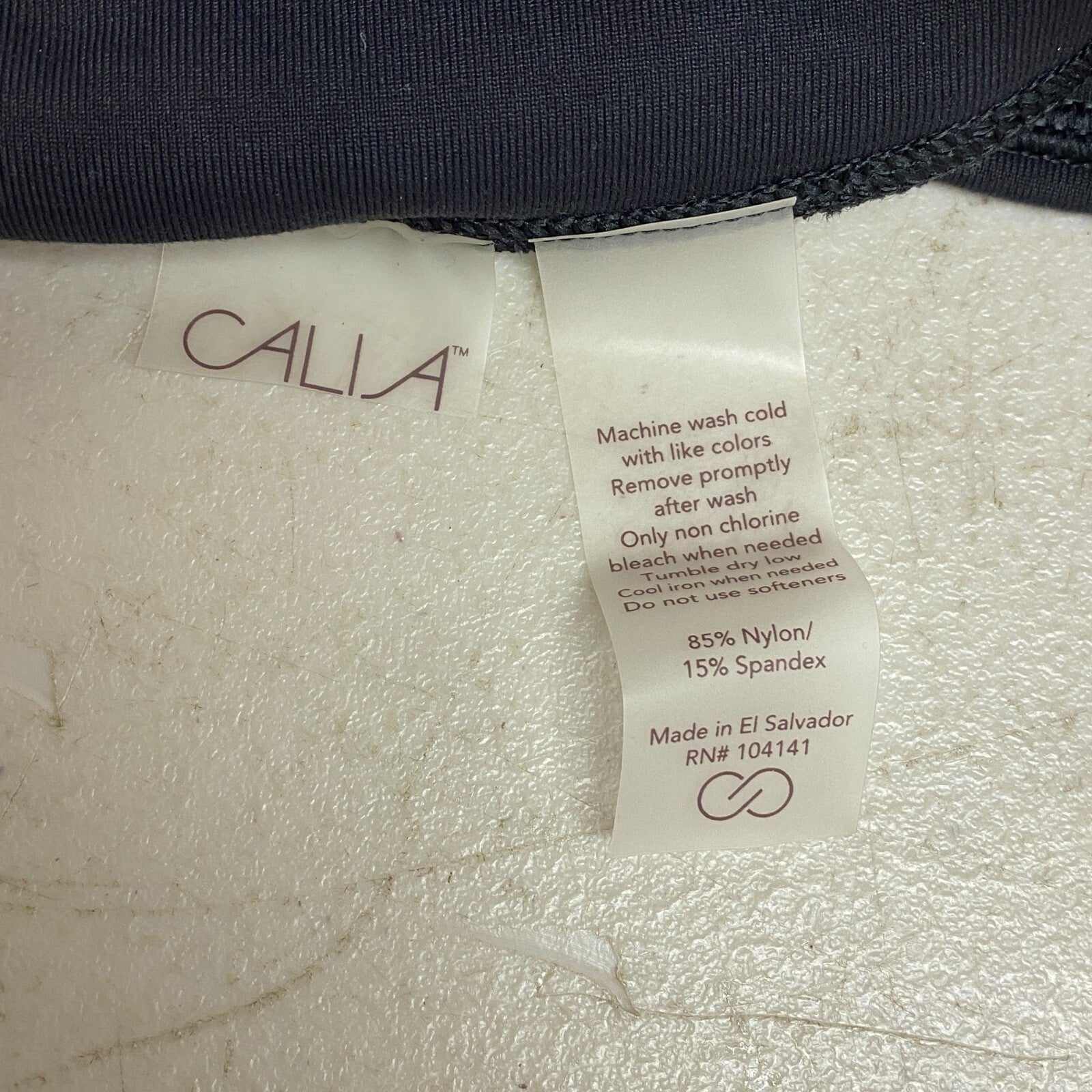 CALIA Women's Essential High Rise Capris Mid-Calf Length Pure Black WAX12151