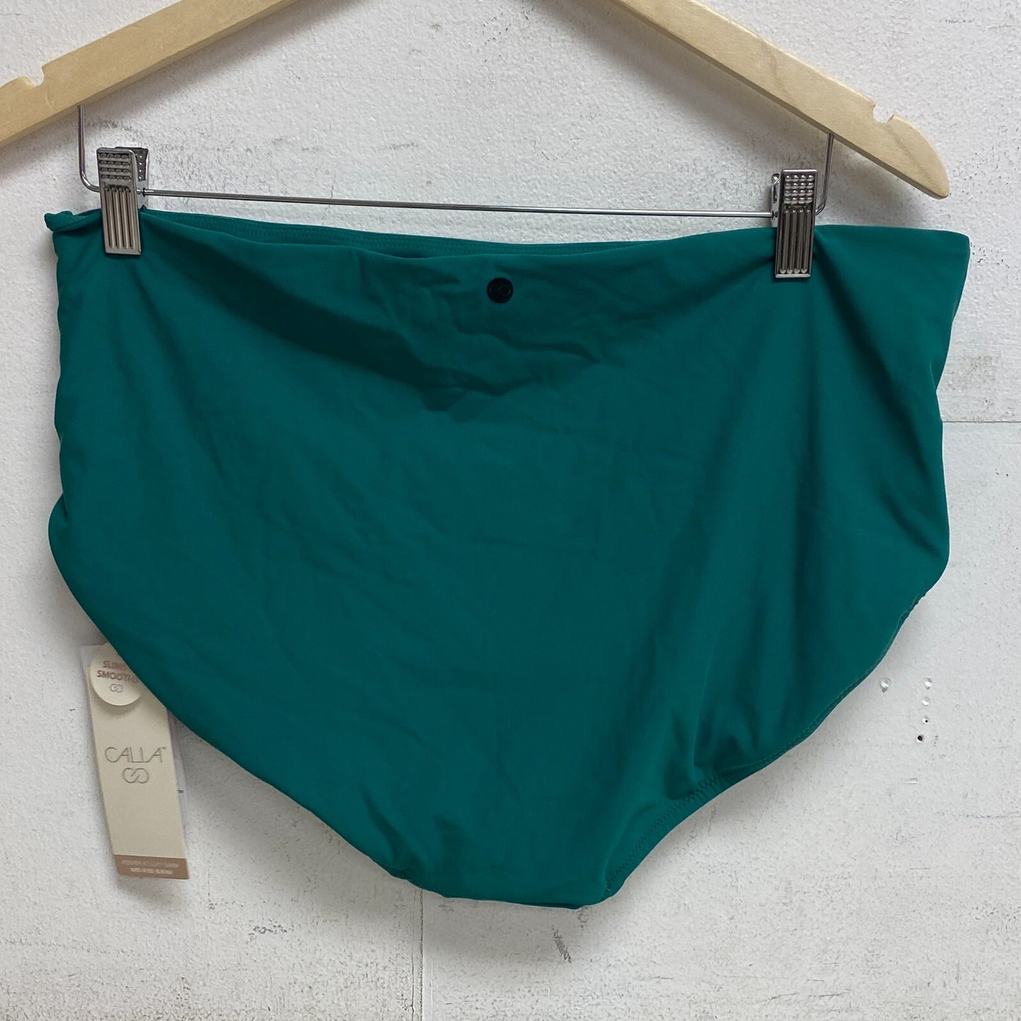 CÙALIA Power Sculpt Mid Rise Swim Bottoms Watermelon Green Solid WSA22409