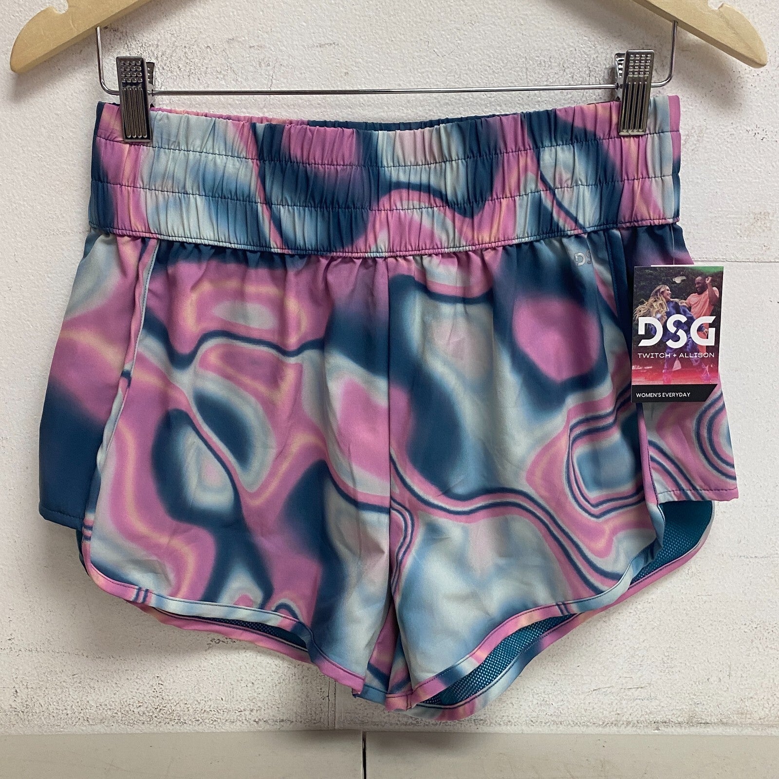 DSG TWITCH+ALLISON Women's 3" Everyday High Rise Relaxed Short Divine Teal Ocean