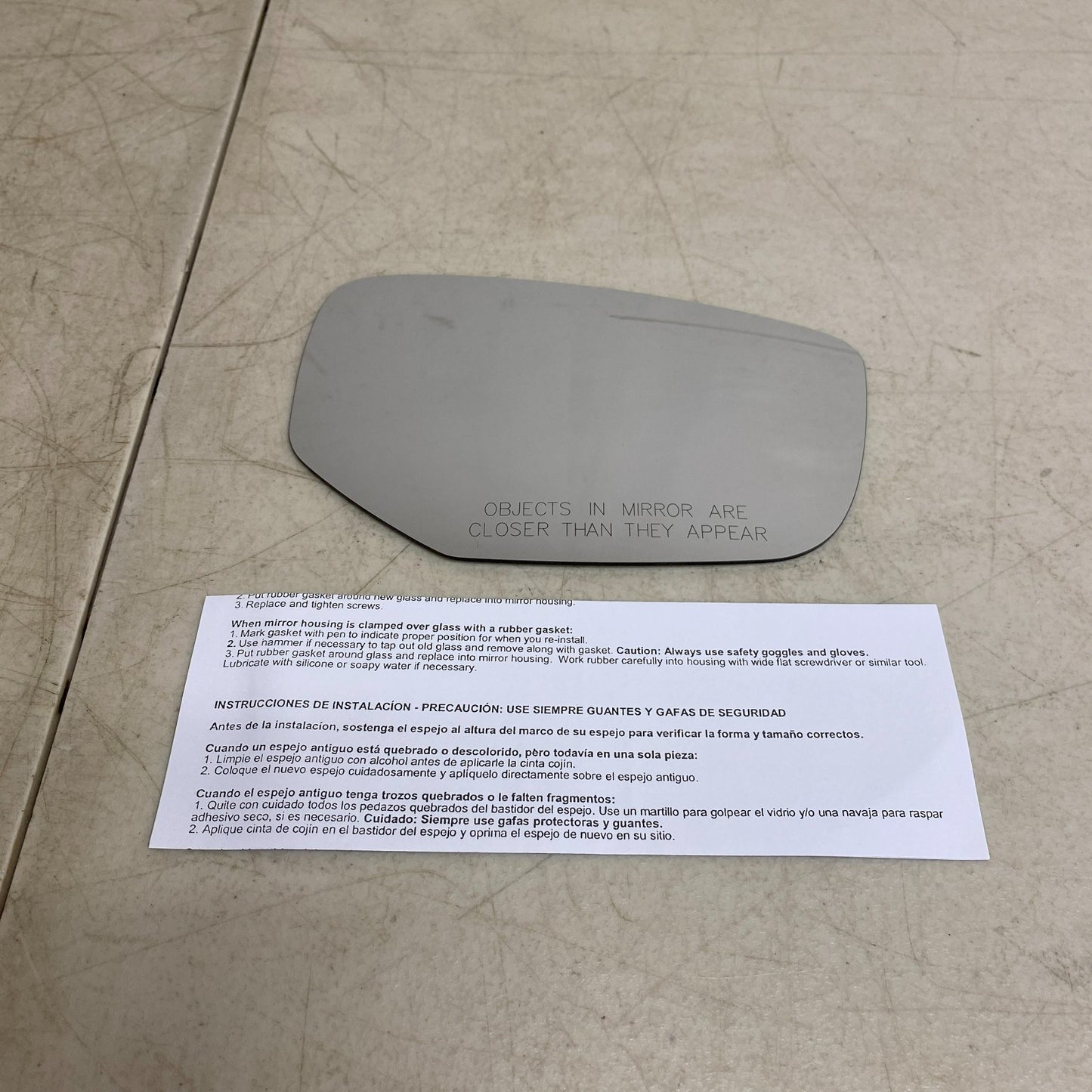 Fit System Honda Accord Passenger Mirror Glass w/o Blind Spot